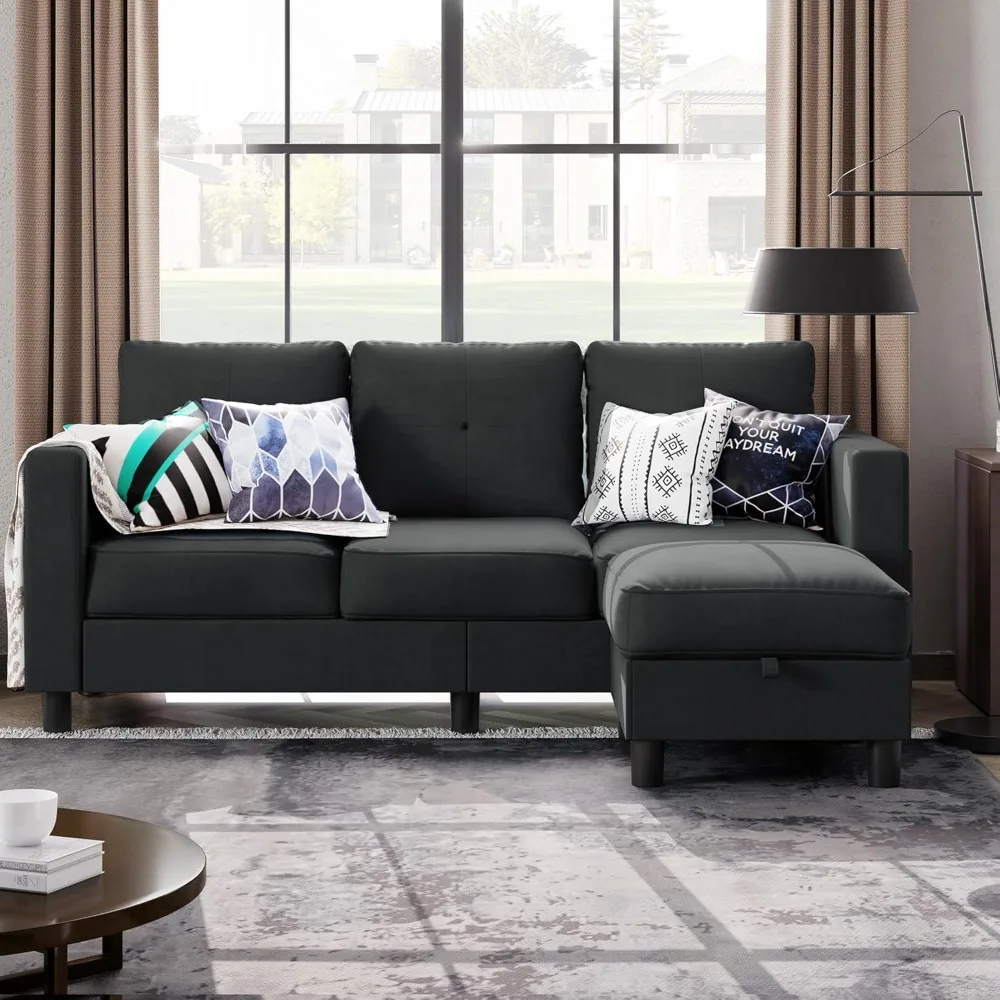 Modern Linen 3-Seat L-Shaped Sectional Sofa with Reversible Chaise for Small Living Spaces
Modern Linen 3-Seat L-Shaped Sectional Sofa with Reversible Chaise for Small Living Spaces