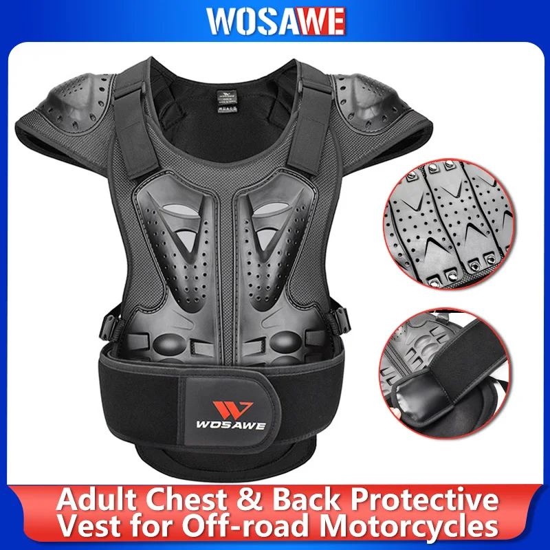 WOSAWE Motocross Body Armor Motorcycle Armor Vest Back Chest Protector Off-Road Dirt Bike Protective Gear Armor Jacket
WOSAWE Motocross Body Armor Motorcycle Armor Vest Back Chest Protector Off-Road Dirt Bike Protective Gear Armor Jacket
