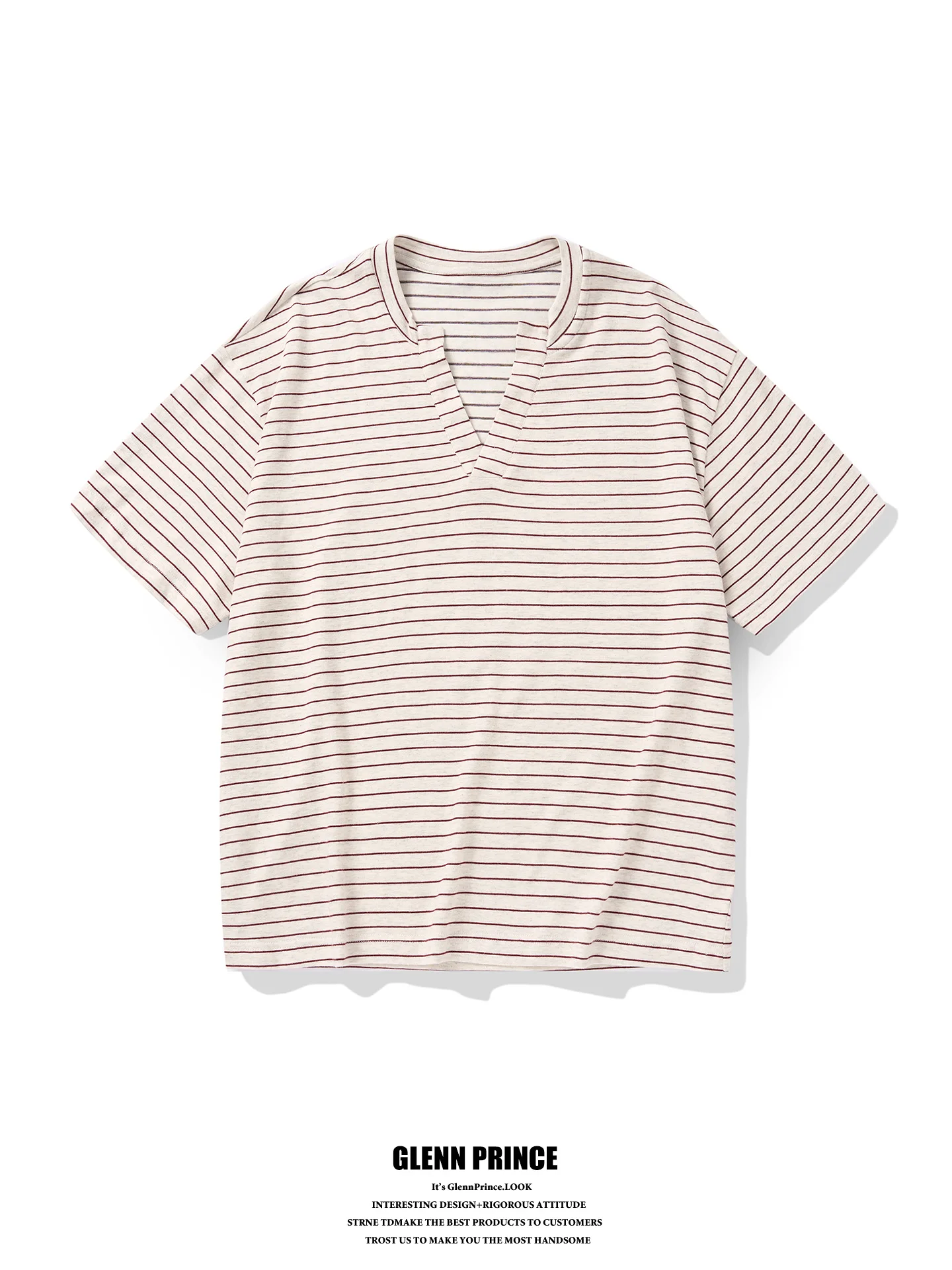 Loose Fit Korean Style V-Neck Short Sleeve T-Shirt Men's Summer Casual Striped Tee Comfortable Breathable Loose Feeling
Loose Fit Korean Style V-Neck Short Sleeve T-Shirt Men's Summer Casual Striped Tee Comfortable Breathable Loose Feeling