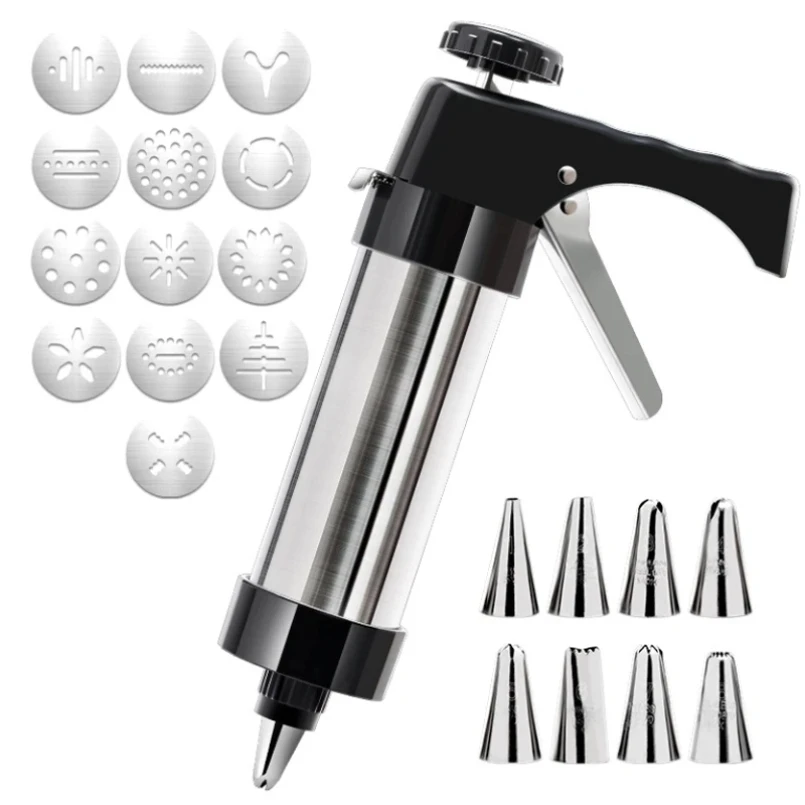 13pcs/set DIY Manual Cookie Mold Gun Cookie Press Kit Machine Gun Decorating Squeezing Machine Making Churros Device Baking Tool
13pcs/set DIY Manual Cookie Mold Gun Cookie Press Kit Machine Gun Decorating Squeezing Machine Making Churros Device Baking Tool