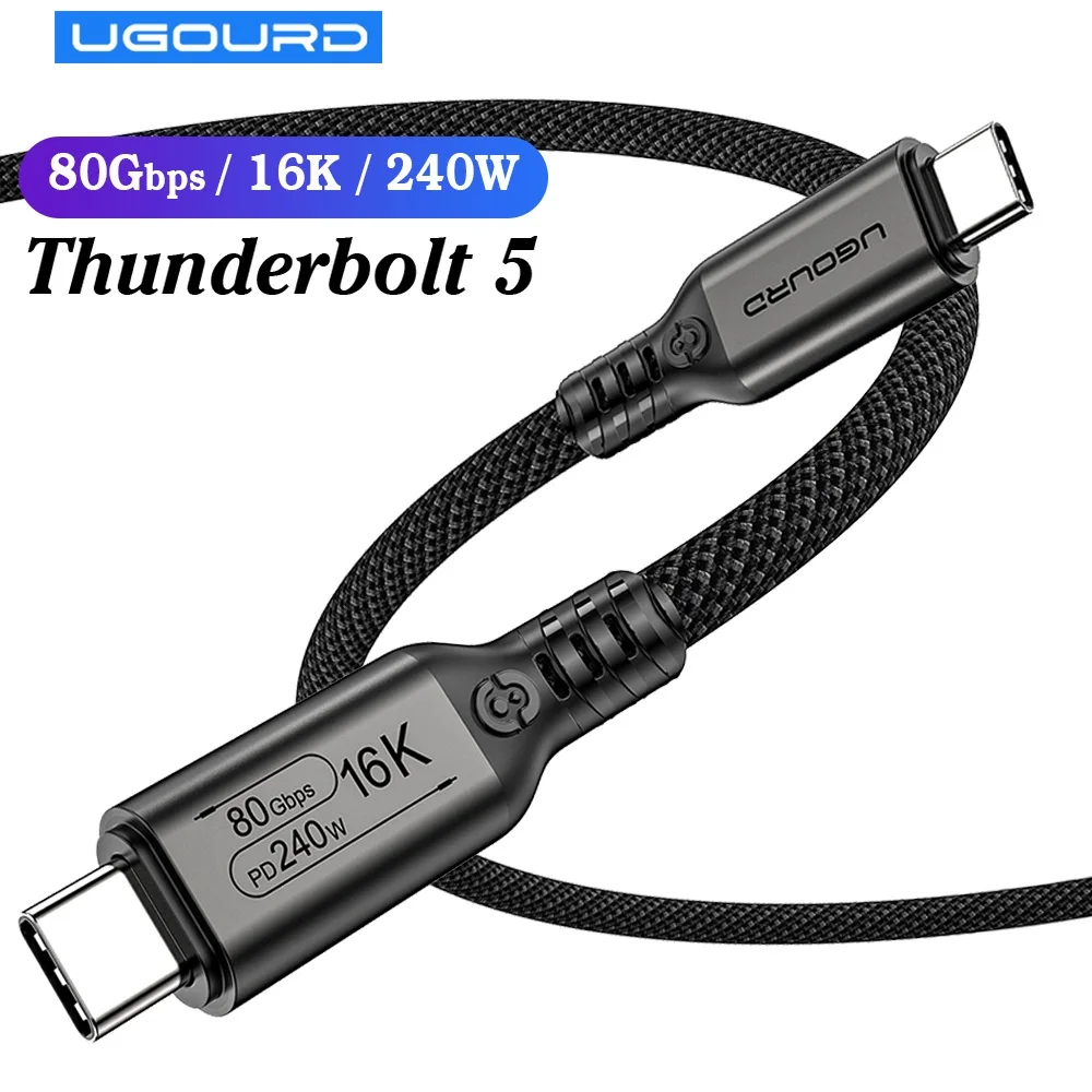 Thunderbolt 5 Certified Chip Cable 80Gbps usb c thunderbolt Full-Featured Cable 120Gbps Single-Way Type C 240W for eGPU SSD Hub
Thunderbolt 5 Certified Chip Cable 80Gbps usb c thunderbolt Full-Featured Cable 120Gbps Single-Way Type C 240W for eGPU SSD Hub