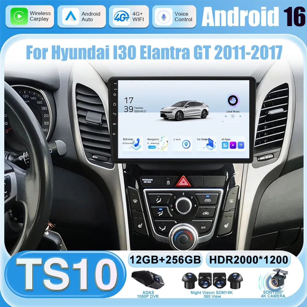 Android 16 For Hyundai I30 Elantra GT 2011 - 2015 2016 Auto Car Radio Stereo Multimedia Player GPS Navigation Carplay 2DIN DVD
Android 16 For Hyundai I30 Elantra GT 2011 - 2015 2016 Auto Car Radio Stereo Multimedia Player GPS Navigation Carplay 2DIN DVD