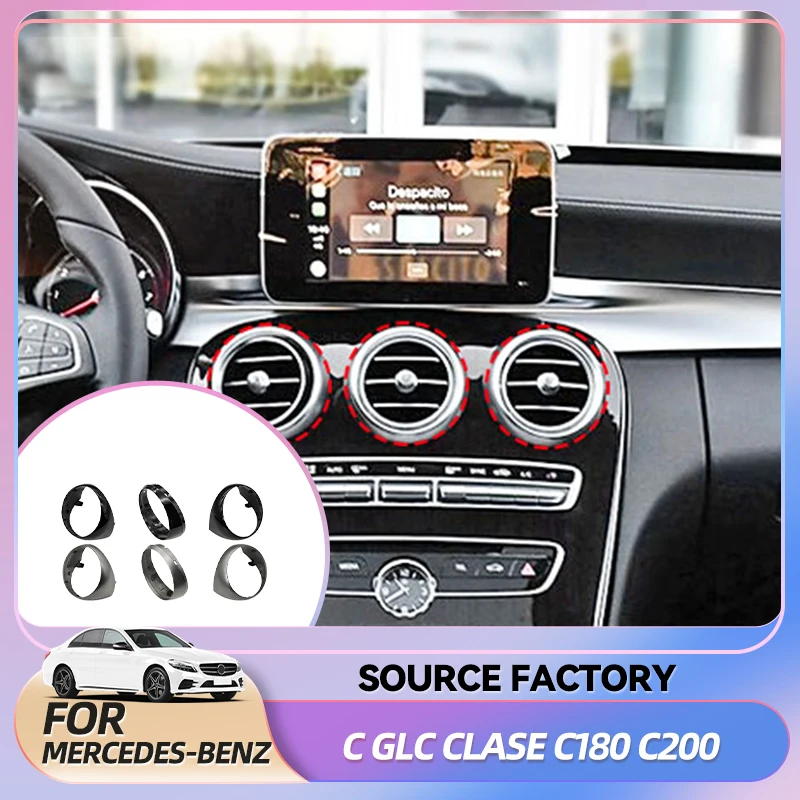 Внутренние наклейки для Mercedes W205 W253 Автомобильная вентиляционная решетка переменного тока Внешнее кольцо для кондиционера Внешняя крышка рамы для Benz C GLC Class C
Внутренние наклейки для Mercedes W205 W253 Автомобильная вентиляционная решетка переменного тока Внешнее кольцо для кондиционера Внешняя крышка рамы для Benz C GLC Class C