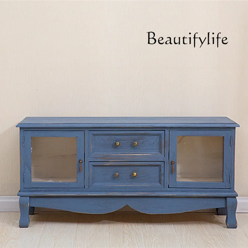 American-Style Solid Wood Small Apartment Living Room Low and High Cabinet TV Stand Low Cabinet
American-Style Solid Wood Small Apartment Living Room Low and High Cabinet TV Stand Low Cabinet