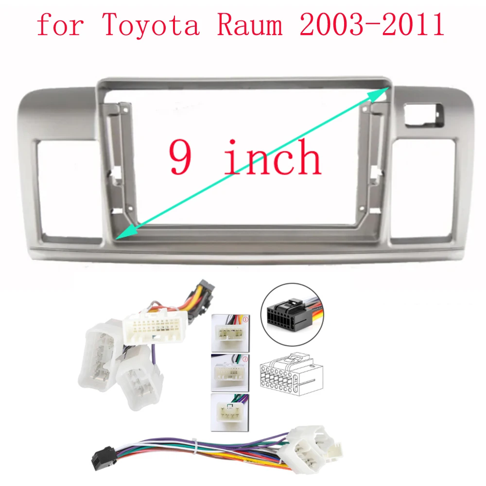 9-дюймовый адаптер Toyota Raum 2003-2011 для рамки автомобиля, комплект панели приборной панели Android-радио
9-дюймовый адаптер Toyota Raum 2003-2011 для рамки автомобиля, комплект панели приборной панели Android-радио