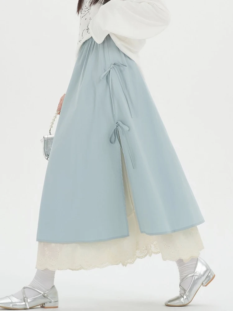 Retro Lace Patchwork f Skirt Women's High Waist Slim A-Line Midi Skirt Spring Summer New Design Sense Korean Sle Commute
Retro Lace Patchwork f Skirt Women's High Waist Slim A-Line Midi Skirt Spring Summer New Design Sense Korean Sle Commute