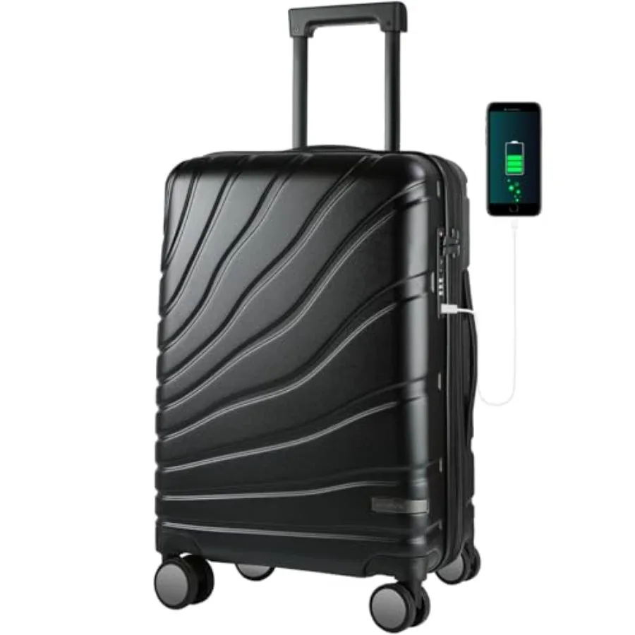 Carry On Luggage with Spinner Wheels and TSA Lock, Expandable Fashionable Hard Shell Suitcase airline approved 20 Inch Carry-On
Carry On Luggage with Spinner Wheels and TSA Lock, Expandable Fashionable Hard Shell Suitcase airline approved 20 Inch Carry-On
