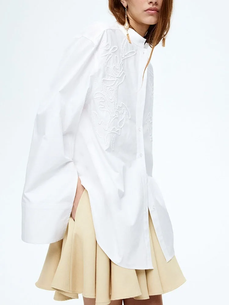 Spring New Arrival Women's Casual Long Sve Embroidered Loose irt Faionable Commute Sle 00% Other Material
Spring New Arrival Women's Casual Long Sve Embroidered Loose irt Faionable Commute Sle 00% Other Material