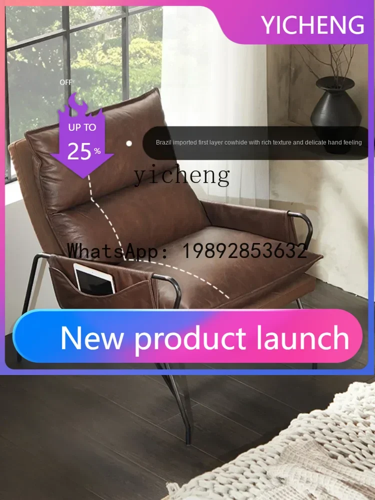 LYY Nordic Living Room Genuine Leather Couch Vintage Distressed Oil Wax Leather Single Sofa
LYY Nordic Living Room Genuine Leather Couch Vintage Distressed Oil Wax Leather Single Sofa