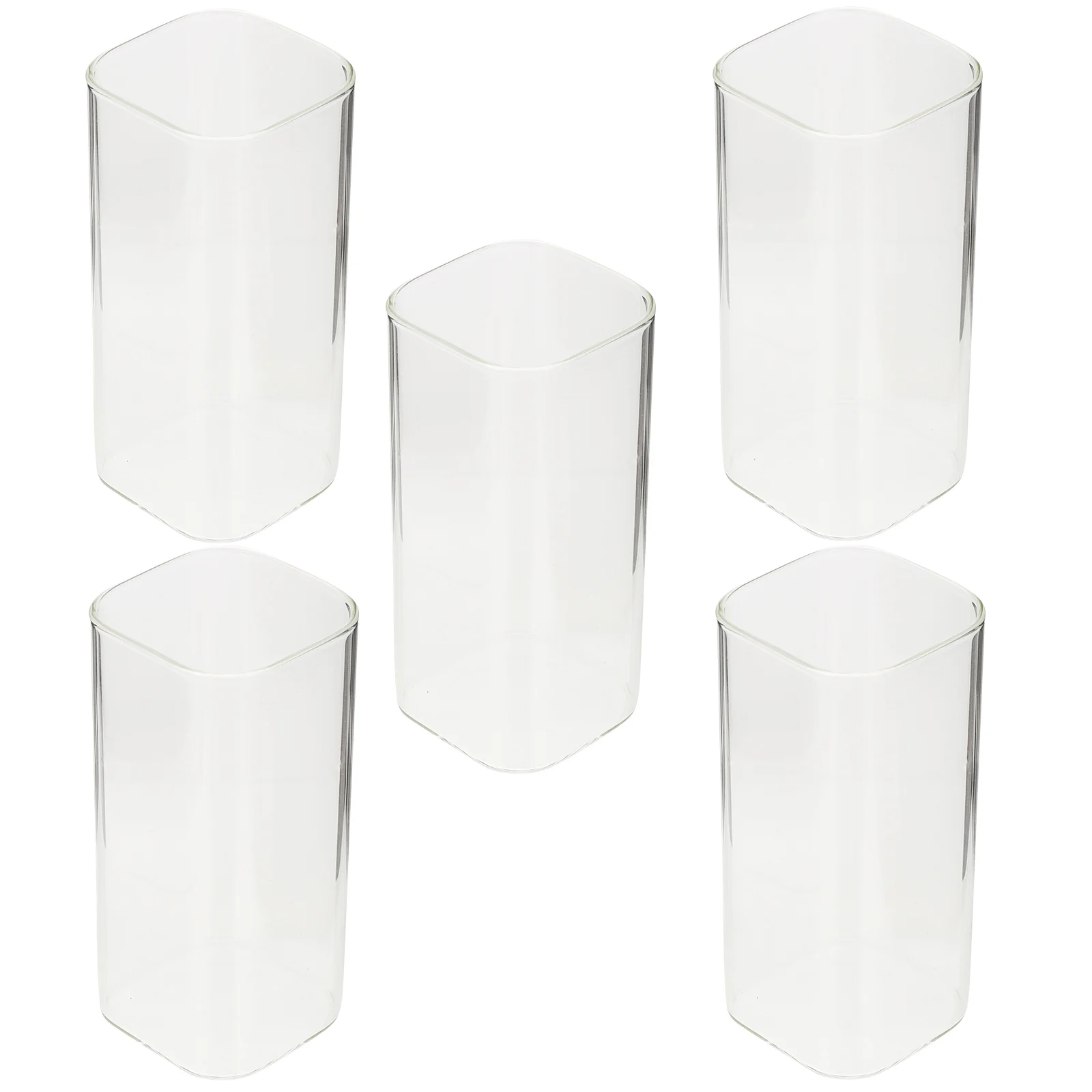5Pcs Glass Drinking Cup Set Transparent Creative Water Cups Heat-Resistant Durable for Household Beverage Coffee Milk Use
5Pcs Glass Drinking Cup Set Transparent Creative Water Cups Heat-Resistant Durable for Household Beverage Coffee Milk Use