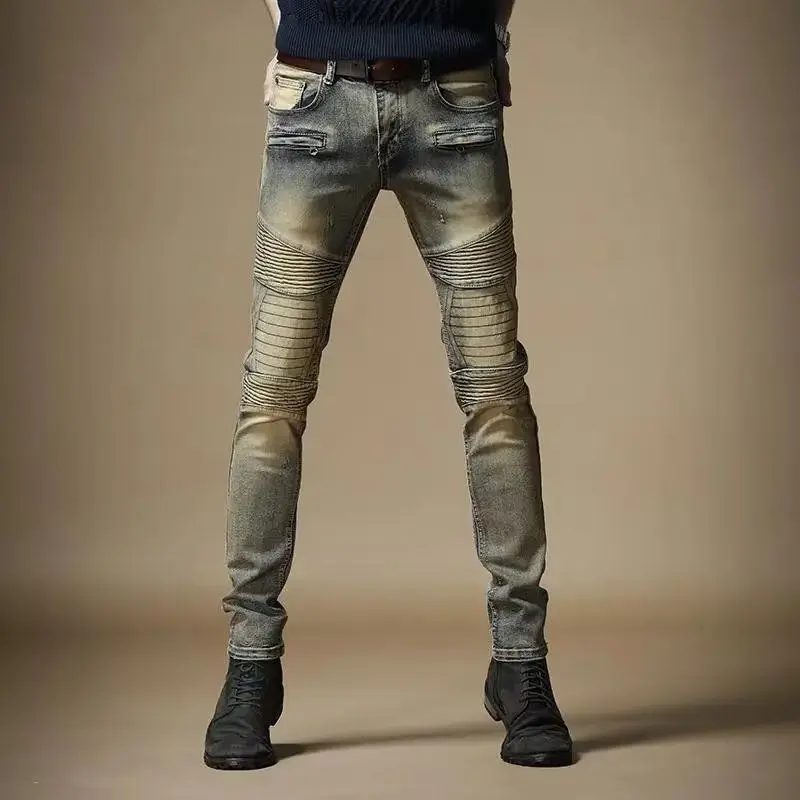 Korean Reviews Many Jeans Luxury Clothing Man Designer 2025 New Men's Slim Spring Autumn Pencil Pants Denim Vintage Trousers
Korean Reviews Many Jeans Luxury Clothing Man Designer 2025 New Men's Slim Spring Autumn Pencil Pants Denim Vintage Trousers