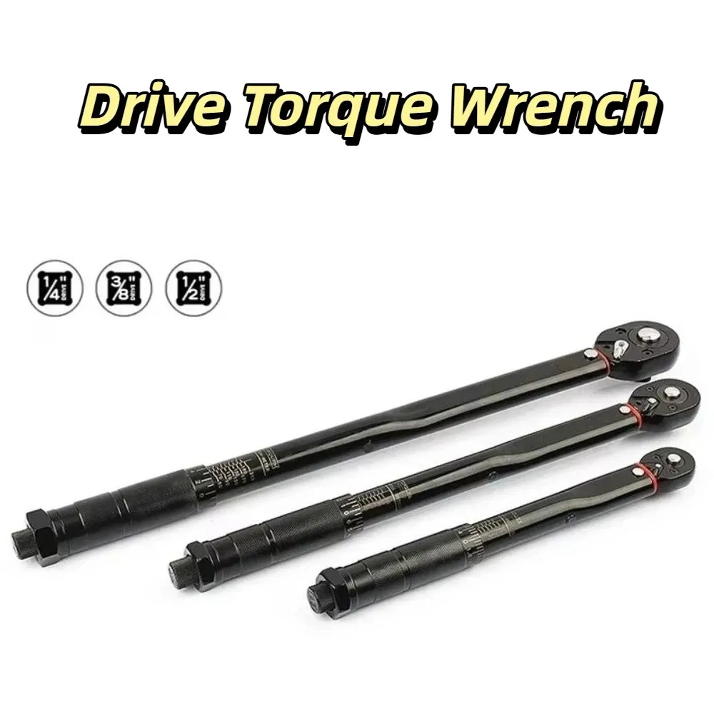 1/2" 3/8"1/4" Drive Torque Wrench Chrome Vanadium Steel Strength Two-way Adjustment Spanner 5-25Nm 19-110Nm 40-210Nm Durbility
1/2" 3/8"1/4" Drive Torque Wrench Chrome Vanadium Steel Strength Two-way Adjustment Spanner 5-25Nm 19-110Nm 40-210Nm Durbility