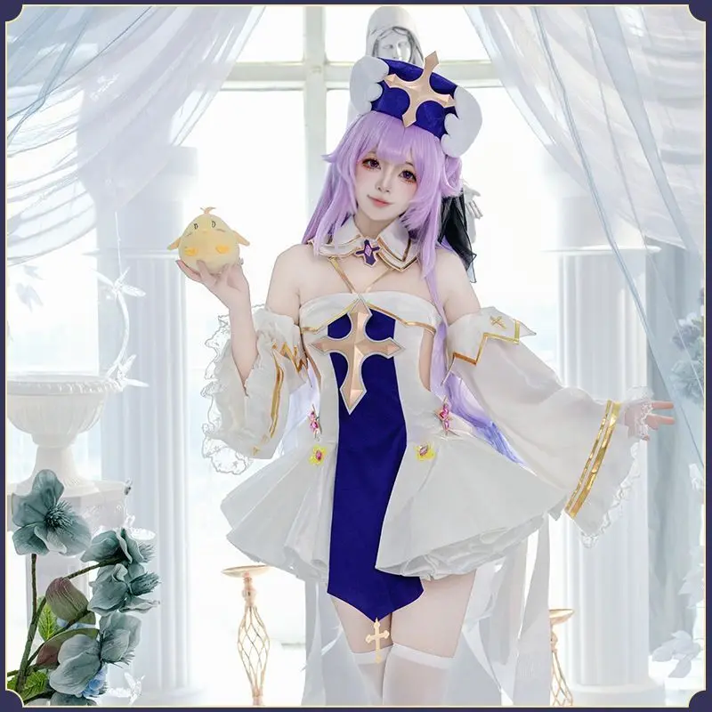 Anime HMS Unicorn Costume Game Azur Lane Cosplay White Dress Purple Wig with Accessories Full Set for Women Theme Party
Anime HMS Unicorn Costume Game Azur Lane Cosplay White Dress Purple Wig with Accessories Full Set for Women Theme Party
