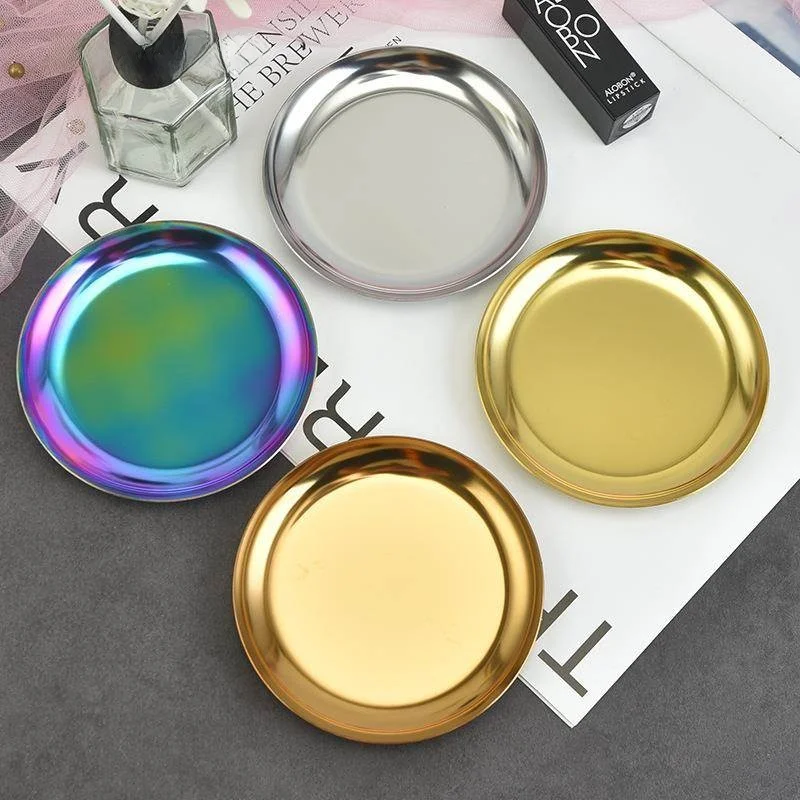 Nordic Stainl Steel round Tray Jewelry Cosmetic Storage Tray Gold Dert Candy Serving Tray Metal Material Plated
Nordic Stainl Steel round Tray Jewelry Cosmetic Storage Tray Gold Dert Candy Serving Tray Metal Material Plated