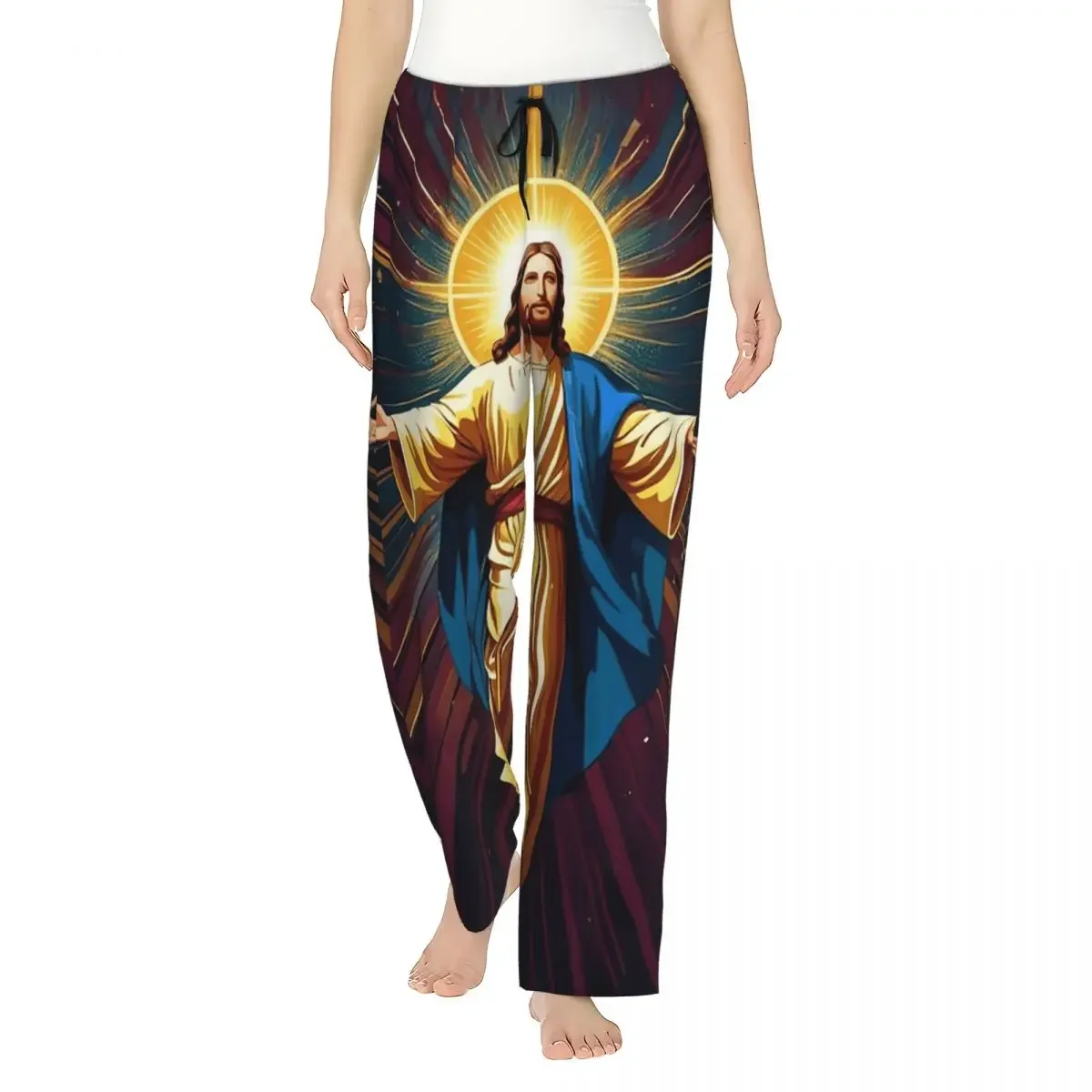 Custom Catholicism Saints Jesus Mary Women Pajama Pants Lounge Sleep Sleepwear Bottoms with Pockets
Custom Catholicism Saints Jesus Mary Women Pajama Pants Lounge Sleep Sleepwear Bottoms with Pockets