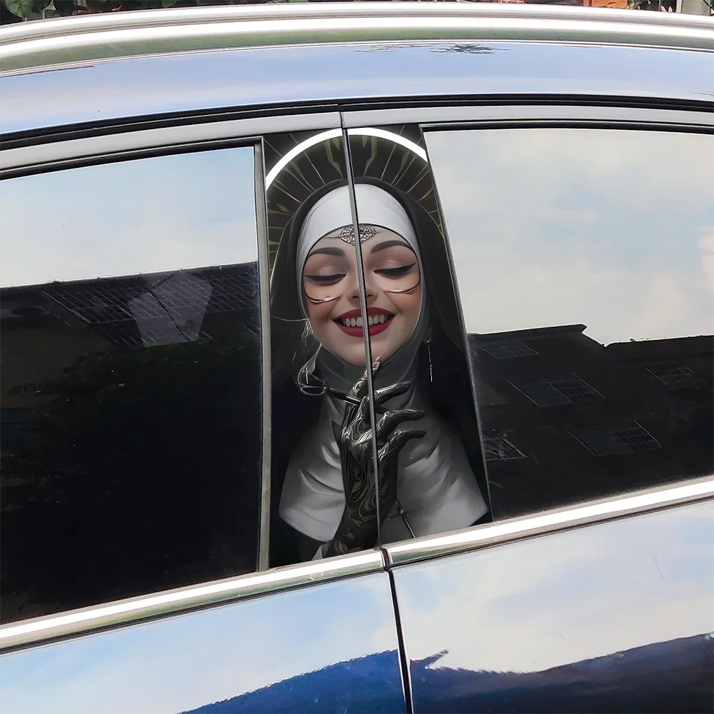 Gothic Nun Sister Car Stickers Auto B Pillar Waterproof Center Column Decor Cover Scratches Car Doors Pillar Decals Accessories
Gothic Nun Sister Car Stickers Auto B Pillar Waterproof Center Column Decor Cover Scratches Car Doors Pillar Decals Accessories