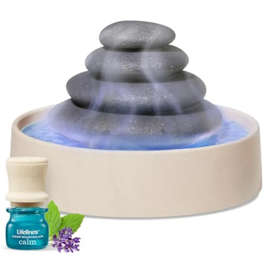Stacking Stones Aromatherapy Diffuser - Calming Sensory Oasis with Mesmerizing Aromatic Mist and Auto-Shut Off Features - Inclu
Stacking Stones Aromatherapy Diffuser - Calming Sensory Oasis with Mesmerizing Aromatic Mist and Auto-Shut Off Features - Inclu