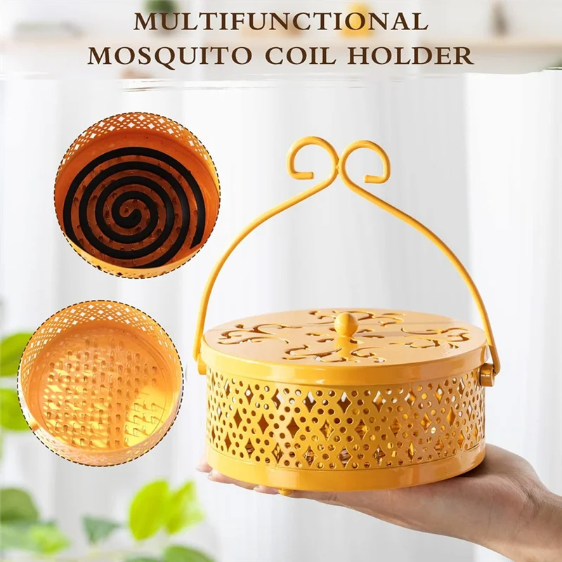 ABNO-4 Pieces Mosquito Coil Holder Incense Coil Holder Round Retro Portable Metal Hanging Incense Burner With Handle
ABNO-4 Pieces Mosquito Coil Holder Incense Coil Holder Round Retro Portable Metal Hanging Incense Burner With Handle