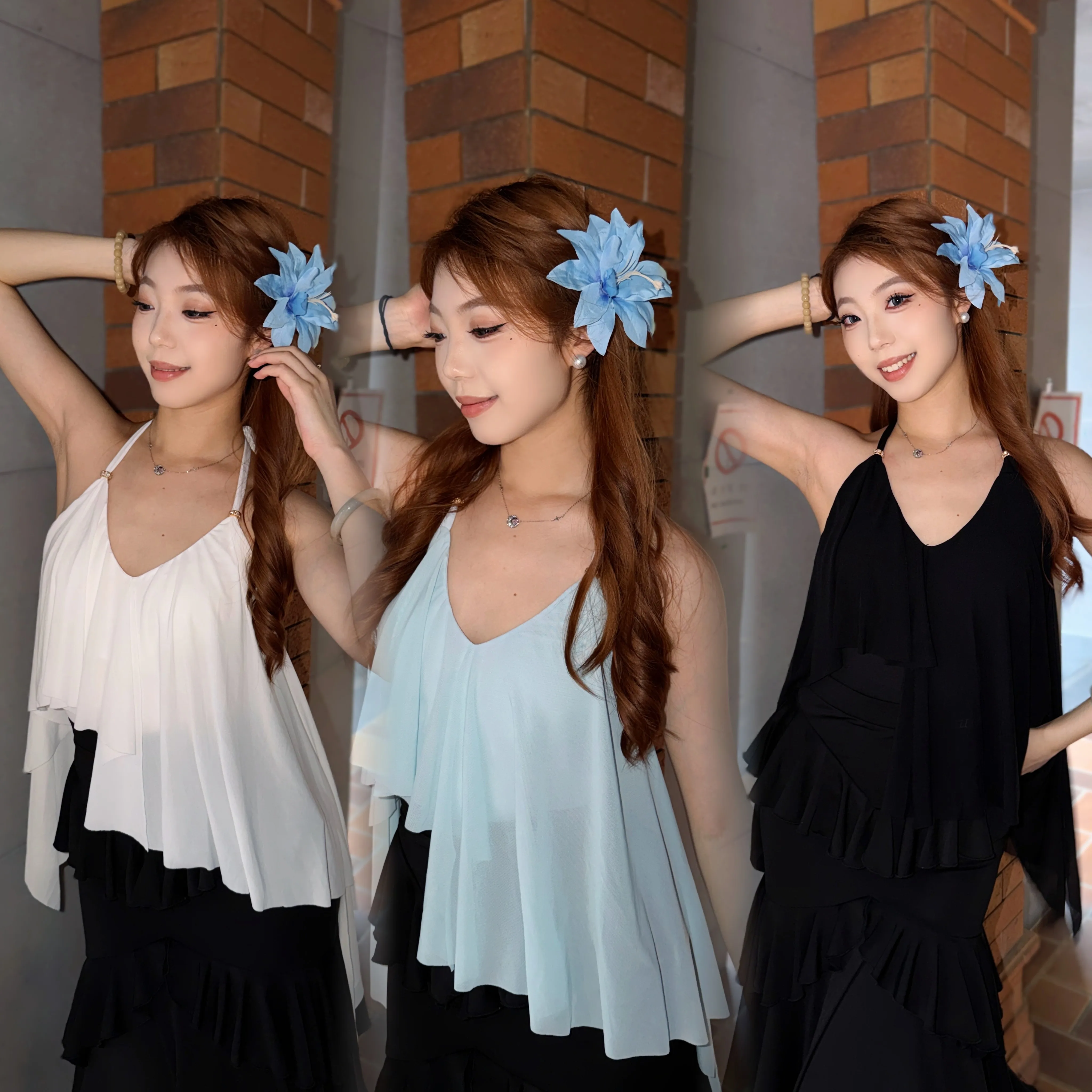 2026 New Women Ballroom Dance Performance Costumes Hanging Neck Top Skirt Suit Modern Dance Waltz Practice Training Wear DN23688
2026 New Women Ballroom Dance Performance Costumes Hanging Neck Top Skirt Suit Modern Dance Waltz Practice Training Wear DN23688