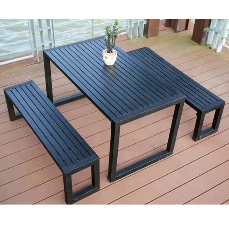 Modern Design Black Aluminum Outdoor Garden Furniture Table Chair Bench Sofa 
Modern Design Black Aluminum Outdoor Garden Furniture Table Chair Bench Sofa