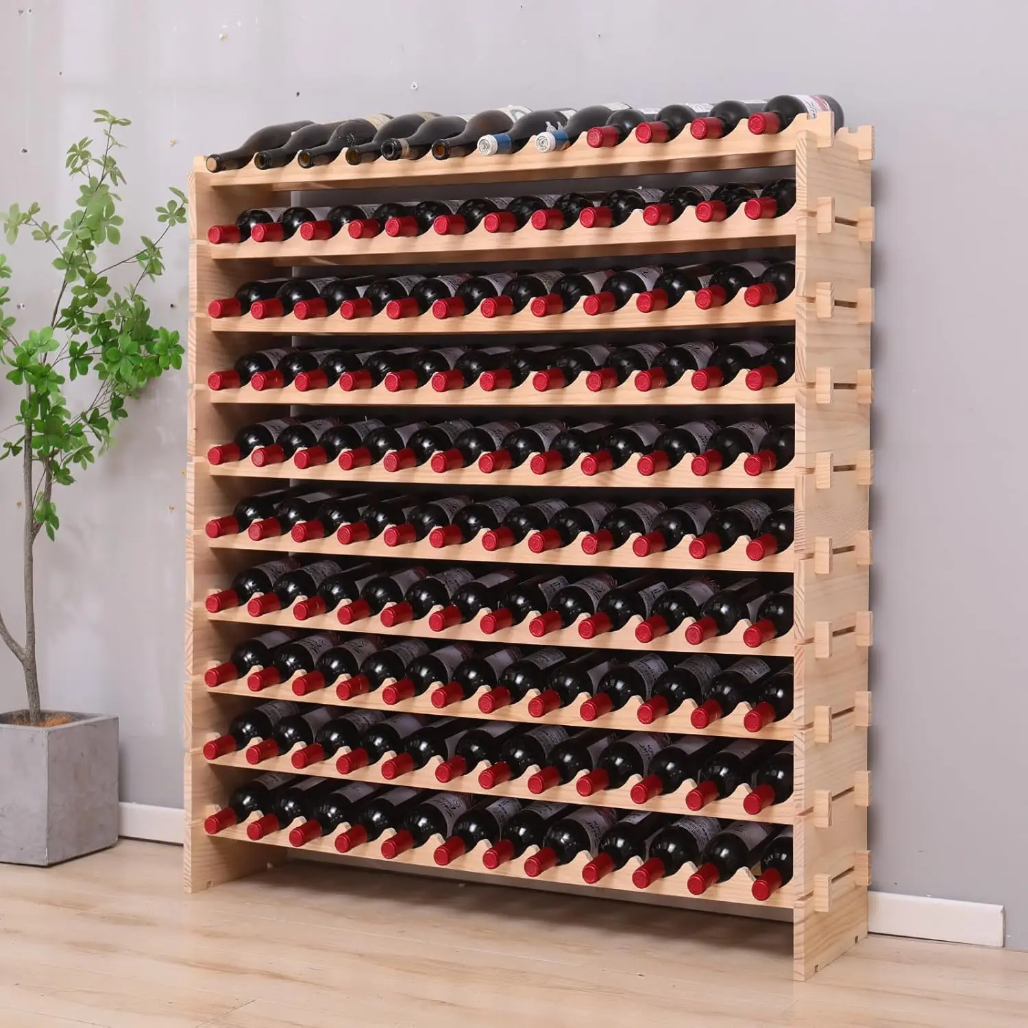 Freestanding Wine Rack Cabinet Floor Standing 120 Bottle Pine Stackable Storage Modular Wine Rack Display Stand
Freestanding Wine Rack Cabinet Floor Standing 120 Bottle Pine Stackable Storage Modular Wine Rack Display Stand
