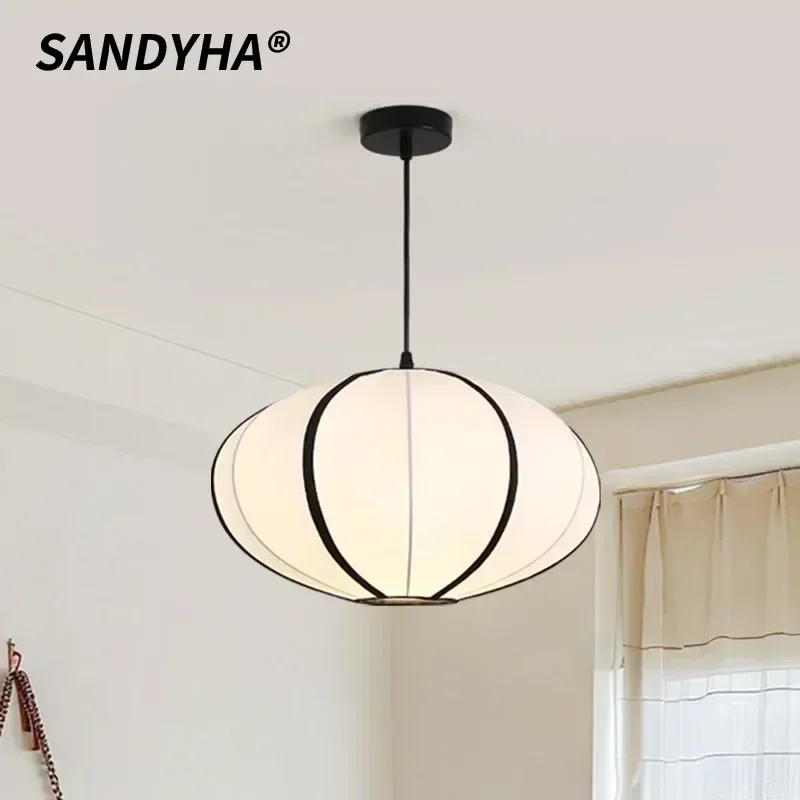SANDYHA Retro White Fabric LED Pendant Light Hanging Chandelier for Dining Table Living Room Bedroom Ceiling Light Home Decor
SANDYHA Retro White Fabric LED Pendant Light Hanging Chandelier for Dining Table Living Room Bedroom Ceiling Light Home Decor