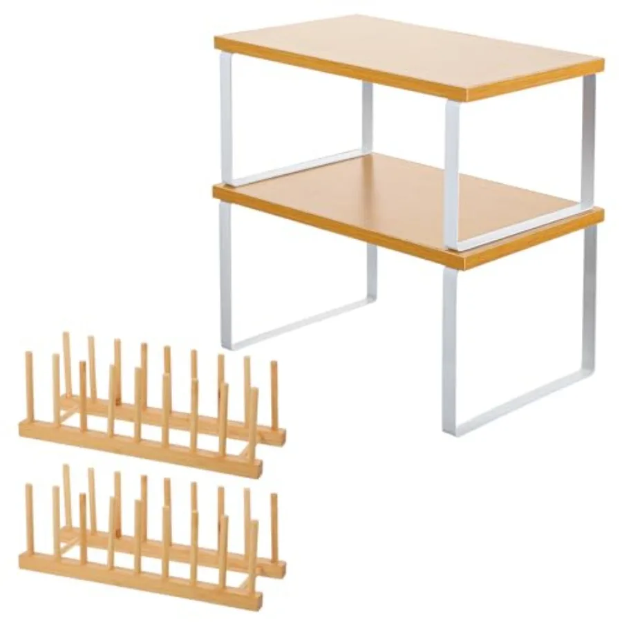 4Pcs Kitchen Organizer Accessories Set, Cabinet Organizer Shelf and Bamboo Dish Drying Plate Rack, Counter Shelves Storage Hold
4Pcs Kitchen Organizer Accessories Set, Cabinet Organizer Shelf and Bamboo Dish Drying Plate Rack, Counter Shelves Storage Hold