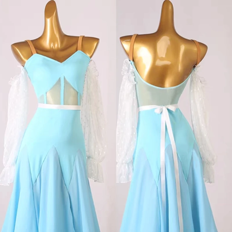 Suspenders Modern Dance Dresses Performance Competition Clothes National Standard Dance Swing Skirts Ballroom Dance Clothes
Suspenders Modern Dance Dresses Performance Competition Clothes National Standard Dance Swing Skirts Ballroom Dance Clothes