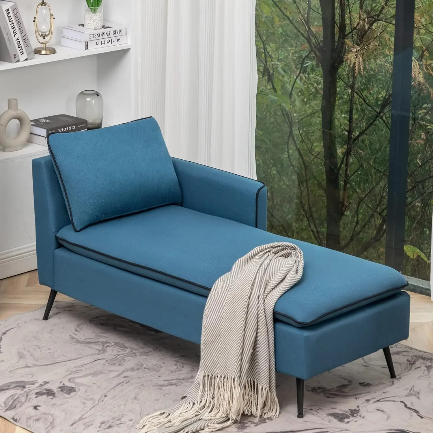 57" Upholstered Long Chaise Lounge Chair - Stylish Indoor Sofa Recliner for Living Room, Bedroom & Office
57" Upholstered Long Chaise Lounge Chair - Stylish Indoor Sofa Recliner for Living Room, Bedroom & Office