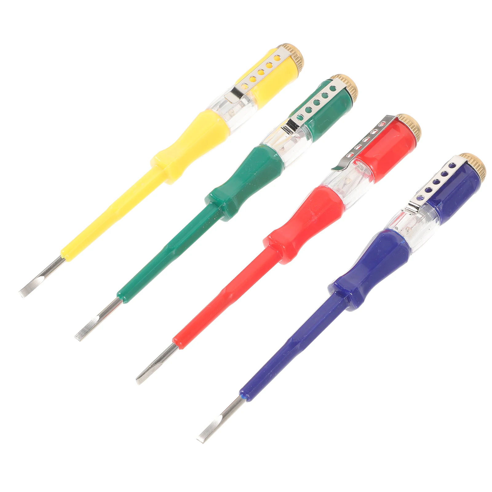 4pcs Electric Tester Pen Voltage Brass Cap Slotted Screwdriver Portable Circuit Testing Live Wire Electrical
4pcs Electric Tester Pen Voltage Brass Cap Slotted Screwdriver Portable Circuit Testing Live Wire Electrical