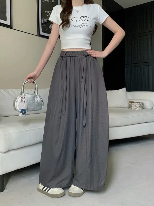 High Waist Wide Leg Pants Women's Summer New Loose Slimming Hip Covering Casual Versatile Drapey Knife Pants
High Waist Wide Leg Pants Women's Summer New Loose Slimming Hip Covering Casual Versatile Drapey Knife Pants