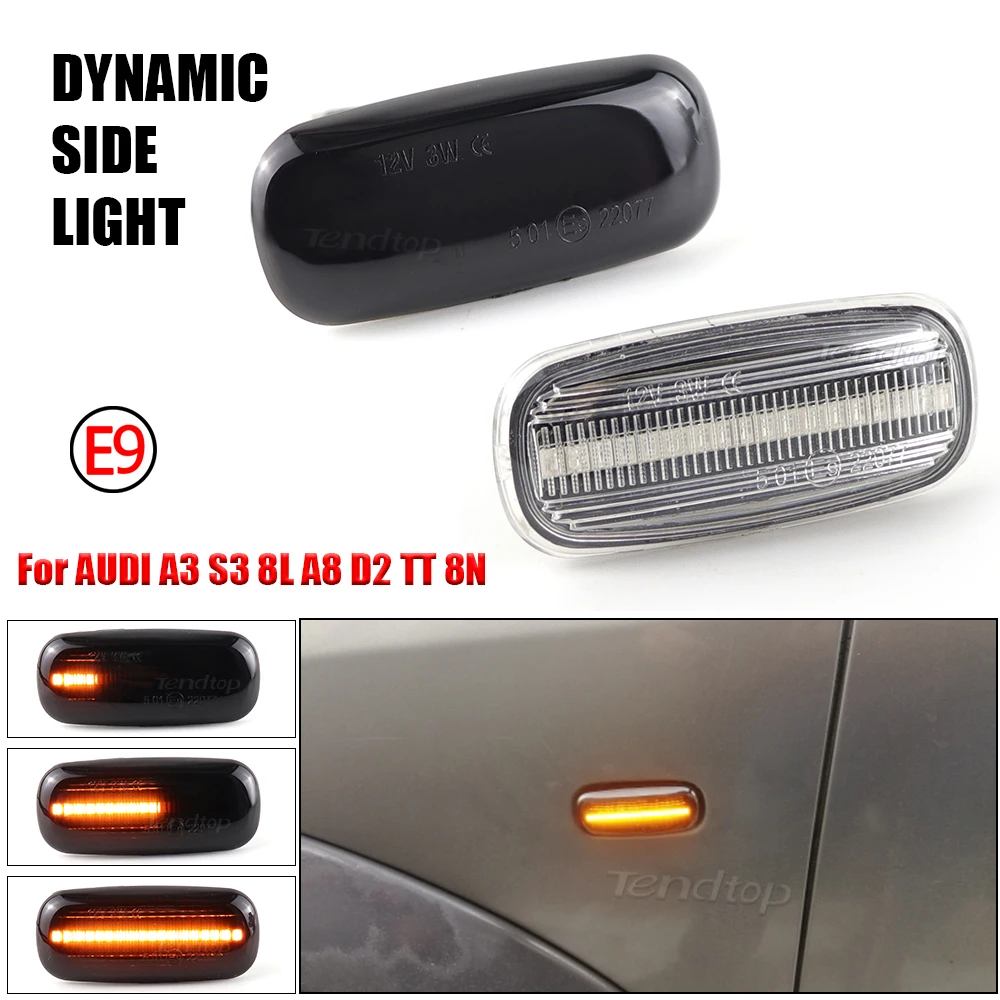 2 Pcs Smoked/Crystal Lens Side Marker Lights Turn Signal Lamp Led Indicator For Audi A3 S3 8L A4 B5 A8 D2 TT 8N 1998-2006
2 Pcs Smoked/Crystal Lens Side Marker Lights Turn Signal Lamp Led Indicator For Audi A3 S3 8L A4 B5 A8 D2 TT 8N 1998-2006