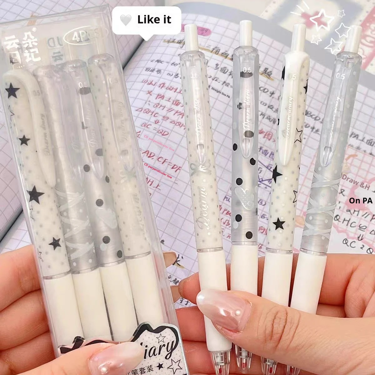 8-Pack of Random Designs, Star and Polka Dot Retractable Gel Pens, Quick-Drying Black Ink, High Aesthetic Appeal, Girly Style, Anti-Drop, Smooth Writing, Perfect for Writing and Doing Homework, Valentine's Day, Christmas, Gifts, Very Suitable for Hallowee
8-Pack of Random Designs, Star and Polka Dot Retractable Gel Pens, Quick-Drying Black Ink, High Aesthetic Appeal, Girly Style, Anti-Drop, Smooth Writing, Perfect for Writing and Doing Homework, Valentine's Day, Christmas, Gifts, Very Suitable for Hallowee