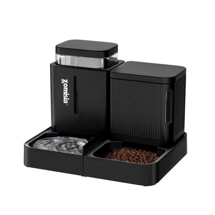 Automatic Cat Feeder and Water Dispenser Set, 2 in 1 Gravity Cat Food Dispenser with 180 Degree Rotatable, Pet Self Feeding Lar
Automatic Cat Feeder and Water Dispenser Set, 2 in 1 Gravity Cat Food Dispenser with 180 Degree Rotatable, Pet Self Feeding Lar