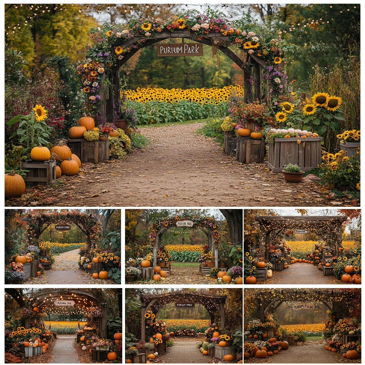 Autumn Garden Arch Floral Backdrop Sunflower Flower Field Pumpkin Harvest Party Kid Portrait Photography Background Photo Studio
Autumn Garden Arch Floral Backdrop Sunflower Flower Field Pumpkin Harvest Party Kid Portrait Photography Background Photo Studio