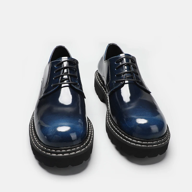 New glossy lace-up vintage breathable platform business formal fashion top cowhide oversized casual leather shoes
New glossy lace-up vintage breathable platform business formal fashion top cowhide oversized casual leather shoes