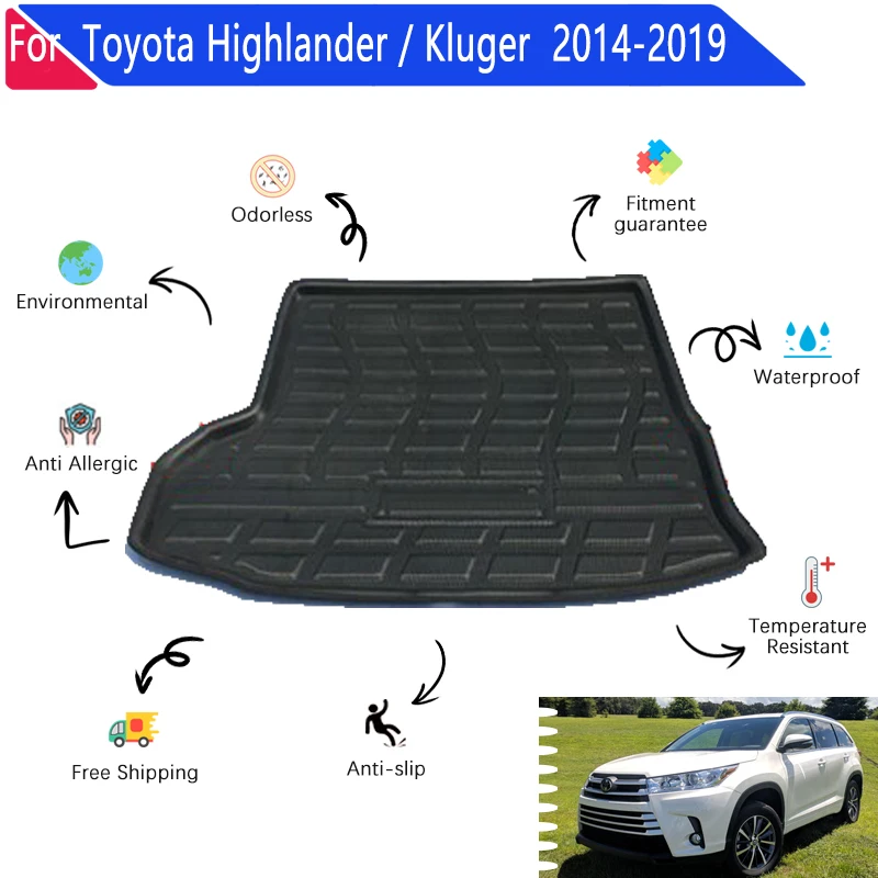 Car Trunk Mat for Toyota Highlander Kluger 2014-2019 Car Maletero Coch Rear Boot Cargo Liner Trunk Floor Carpet Mat EVA Material
Car Trunk Mat for Toyota Highlander Kluger 2014-2019 Car Maletero Coch Rear Boot Cargo Liner Trunk Floor Carpet Mat EVA Material