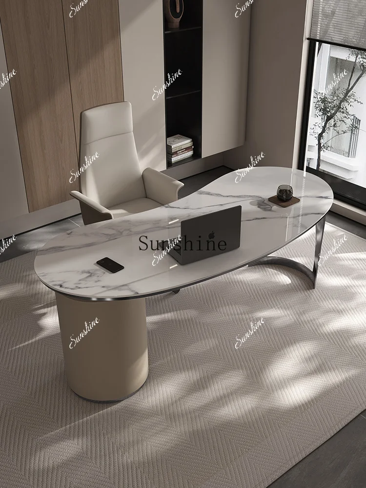 Light luxury rock slab modern simple desk home study writing desk FT
Light luxury rock slab modern simple desk home study writing desk FT
