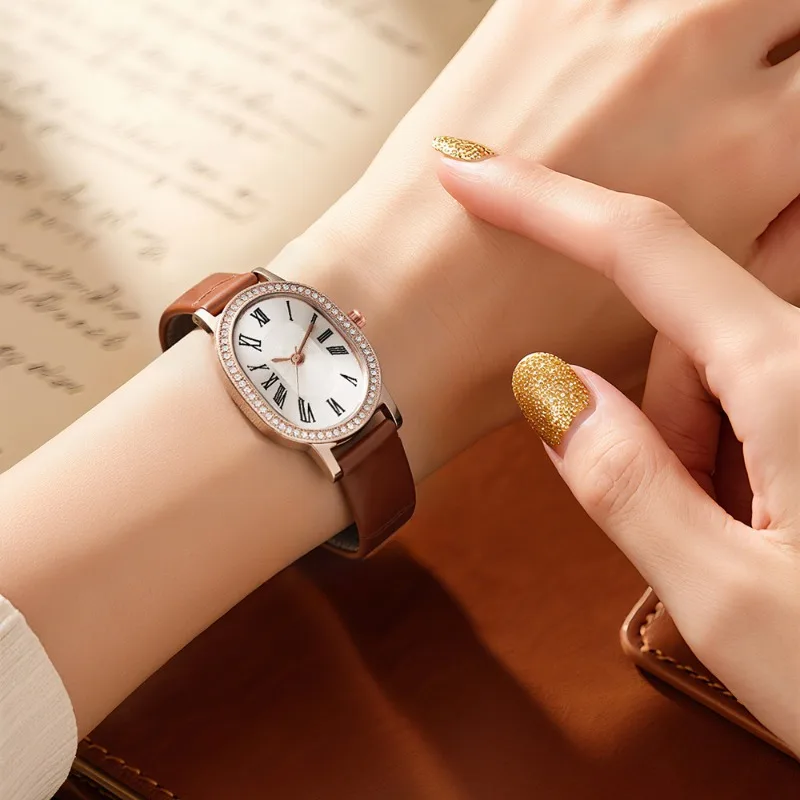 Женские часы, элитные легкие роскошные наручные часы, голубиное яйцо, овальные циферблаты, кварцевые часы для женщин, Relogio Feminino Montre Femme 
Женские часы, элитные легкие роскошные наручные часы, голубиное яйцо, овальные циферблаты, кварцевые часы для женщин, Relogio Feminino Montre Femme