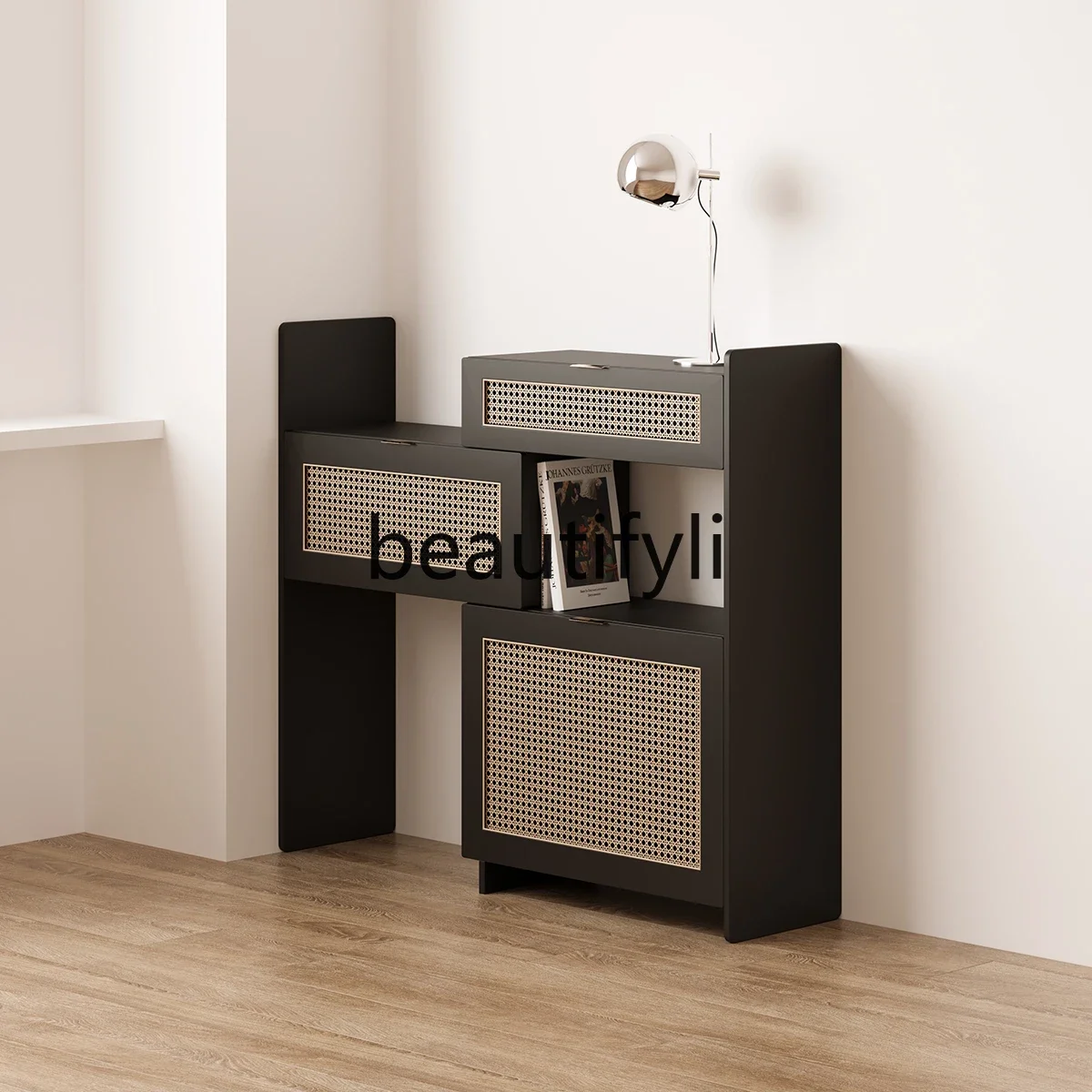 Simple rattan telescopic entrance door, porch cabinet, storage cabinet, woven cabinet, modern solid wood
Simple rattan telescopic entrance door, porch cabinet, storage cabinet, woven cabinet, modern solid wood