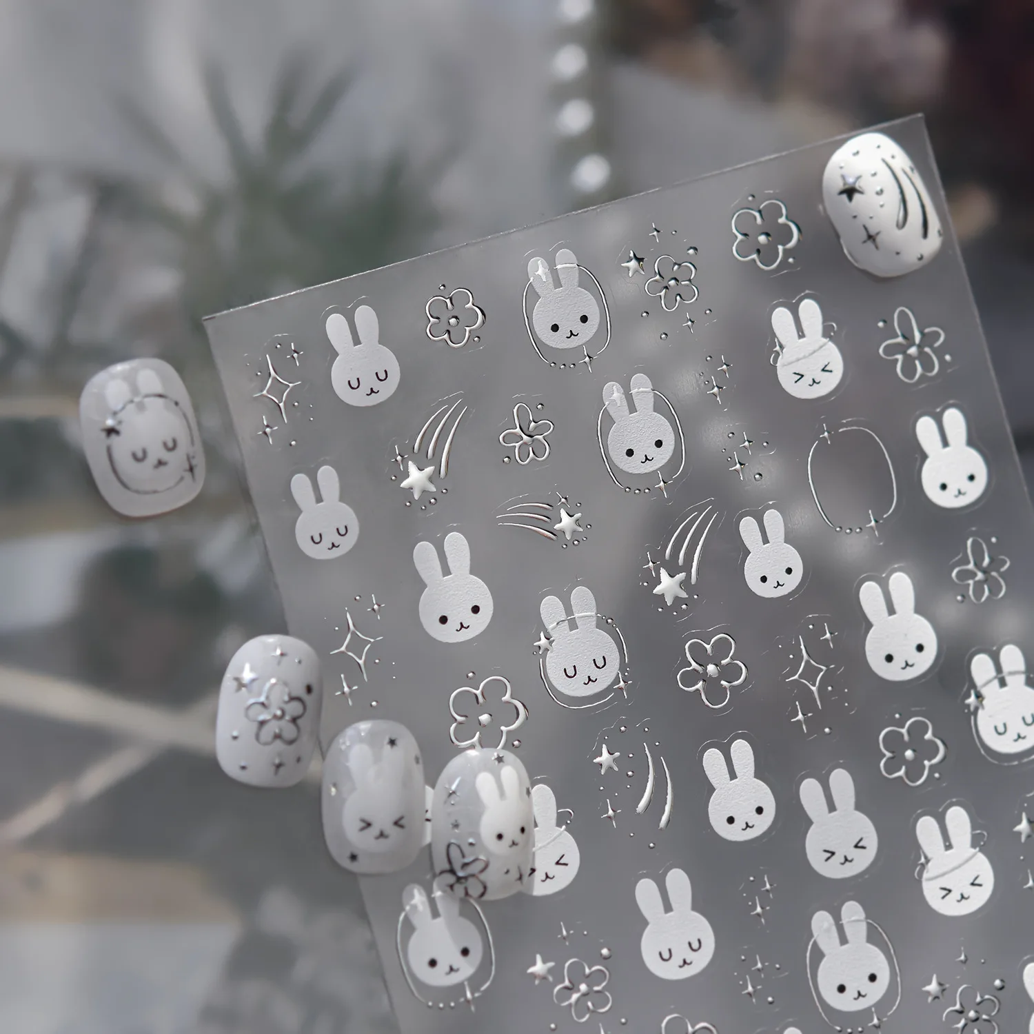 Gold-Stamped Nail Stickers Cute Simple Bunny Flowers Star Nail Art Sticker Accessories Self Adhesive Nails 3D Decorations Decals
Gold-Stamped Nail Stickers Cute Simple Bunny Flowers Star Nail Art Sticker Accessories Self Adhesive Nails 3D Decorations Decals