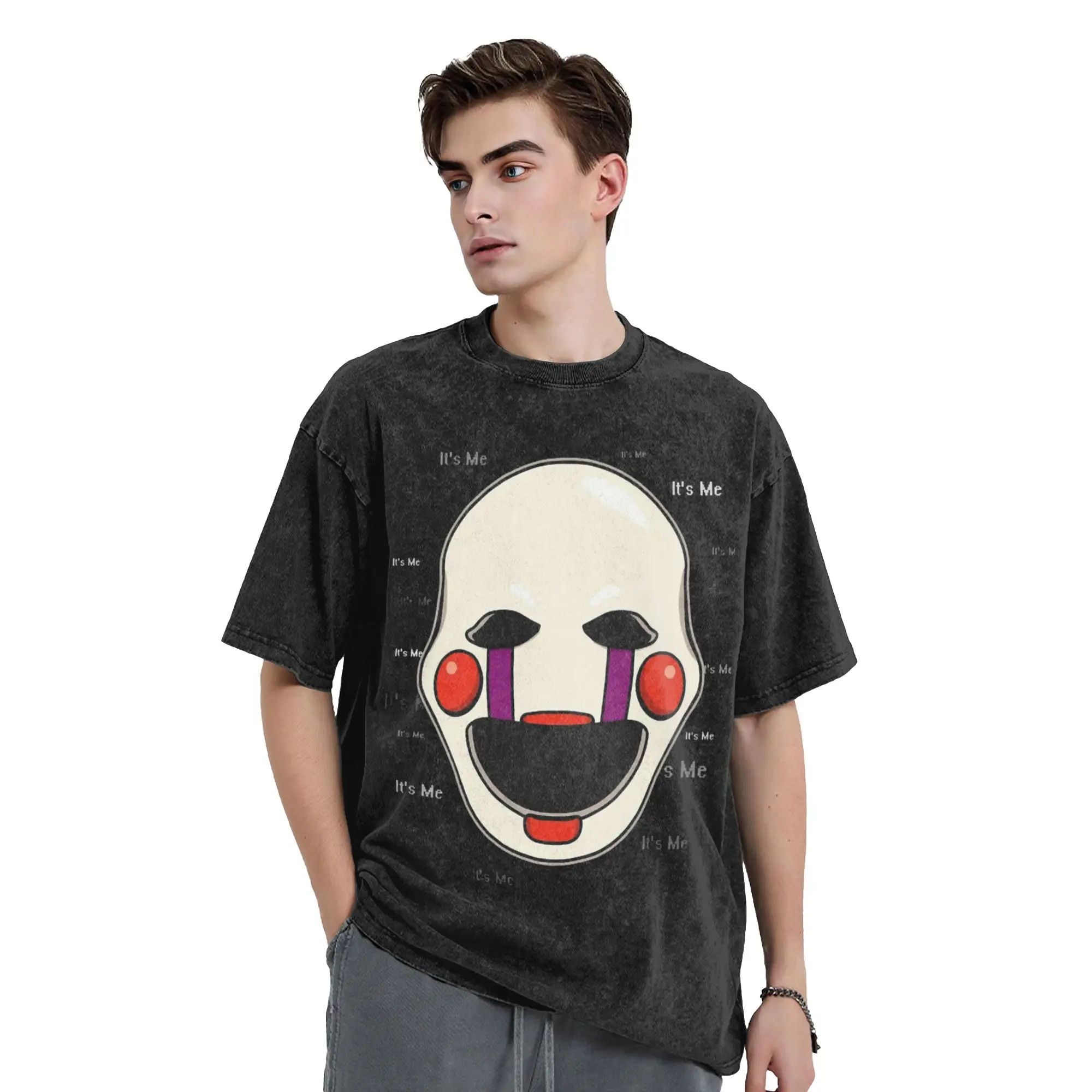 Промытые футболки FNAF At Freddys, модные футболки в стиле хип-хоп, уличная одежда в стиле Харадзюку, топы из 100% хлопка с принтом, футболки для мужчин и женщин
Промытые футболки FNAF At Freddys, модные футболки в стиле хип-хоп, уличная одежда в стиле Харадзюку, топы из 100% хлопка с принтом, футболки для мужчин и женщин