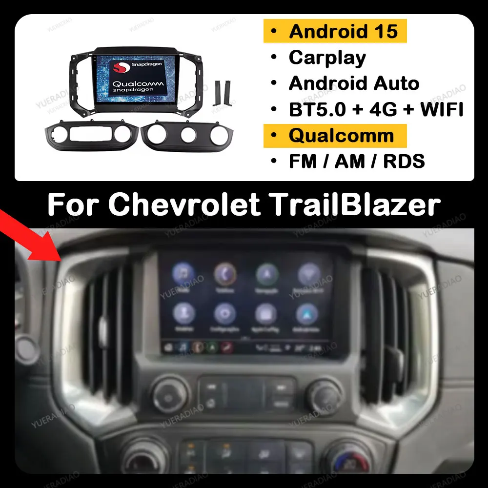 Android 15 Car Radio For Chevrolet TrailBlazer 2017 - 2019 Multimedia Stereo Video Player GPS NAVI QLED 4G WIFI BT Qualcomm 2DIN
Android 15 Car Radio For Chevrolet TrailBlazer 2017 - 2019 Multimedia Stereo Video Player GPS NAVI QLED 4G WIFI BT Qualcomm 2DIN