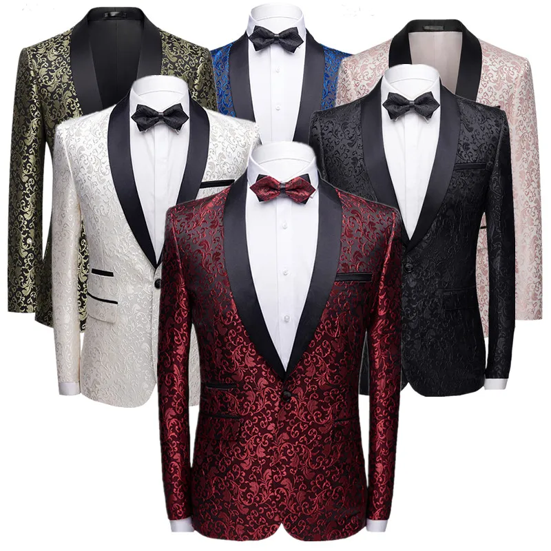 2025 New Men Jacquard Suit One Breasted Lapel Jacket Fashion Homme Luxury Wedding Prom Party Dress Blazer Coats
2025 New Men Jacquard Suit One Breasted Lapel Jacket Fashion Homme Luxury Wedding Prom Party Dress Blazer Coats