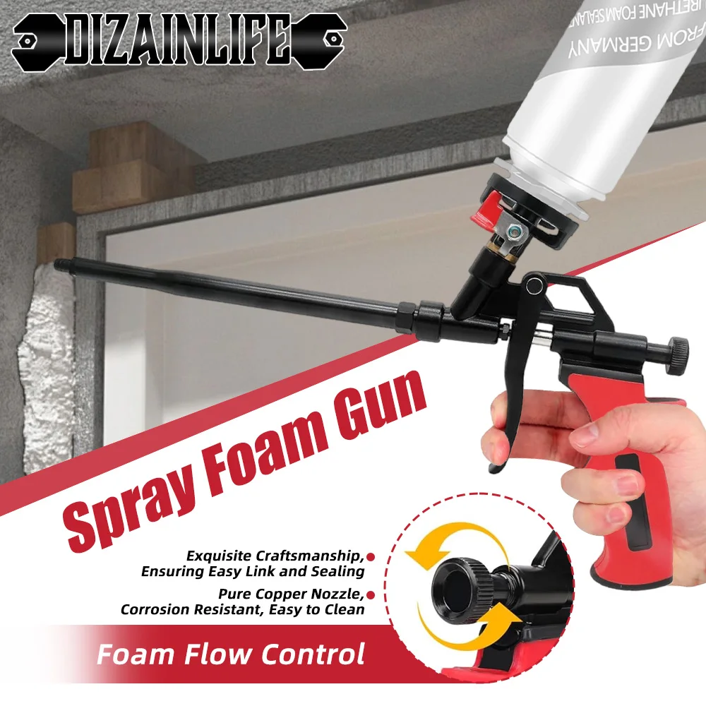 Foam Expansion Spray Gun Fast Painting Polyurethane Foam Applicator with Trigger Pump for Caulking Sealing Home Renovation
Foam Expansion Spray Gun Fast Painting Polyurethane Foam Applicator with Trigger Pump for Caulking Sealing Home Renovation