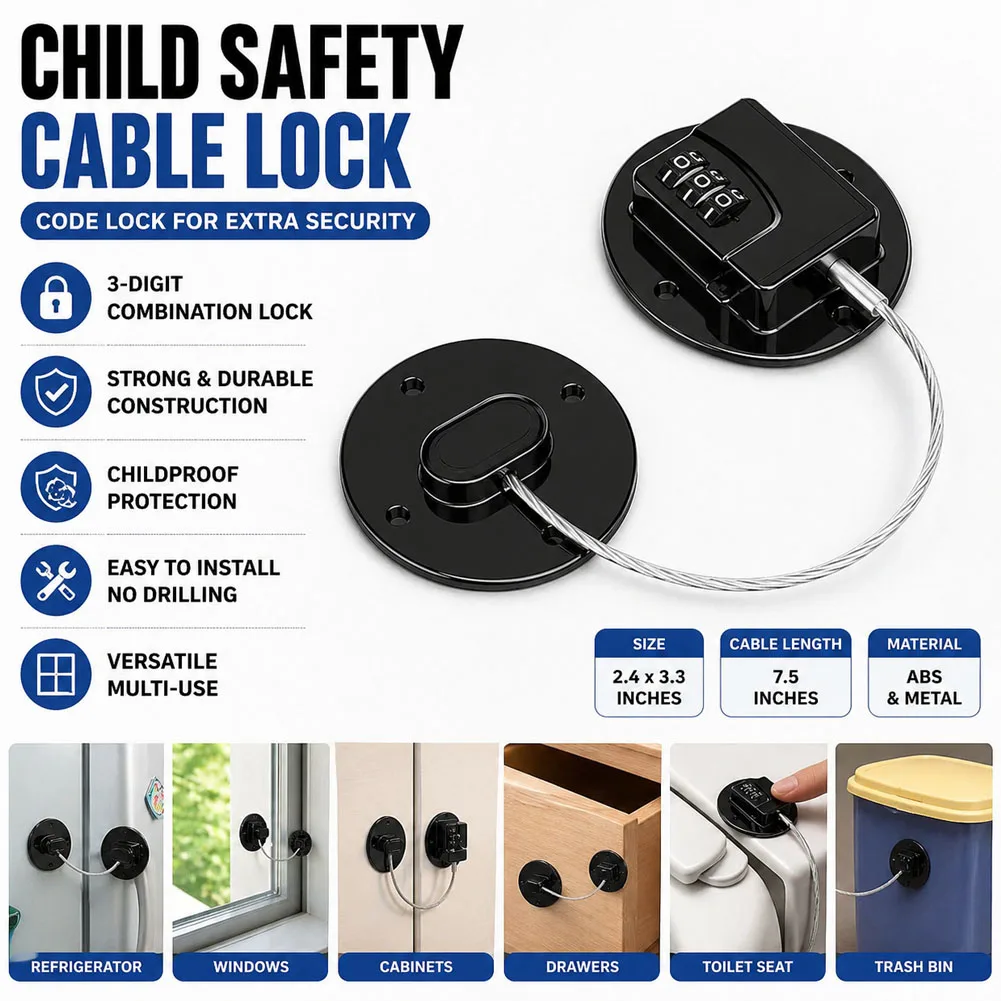 Anti-pinch Hand Baby Safety Lock No Drilling Child Protection Refrigerator Door Coded Lock Adjustable Cabinet Lock
Anti-pinch Hand Baby Safety Lock No Drilling Child Protection Refrigerator Door Coded Lock Adjustable Cabinet Lock
