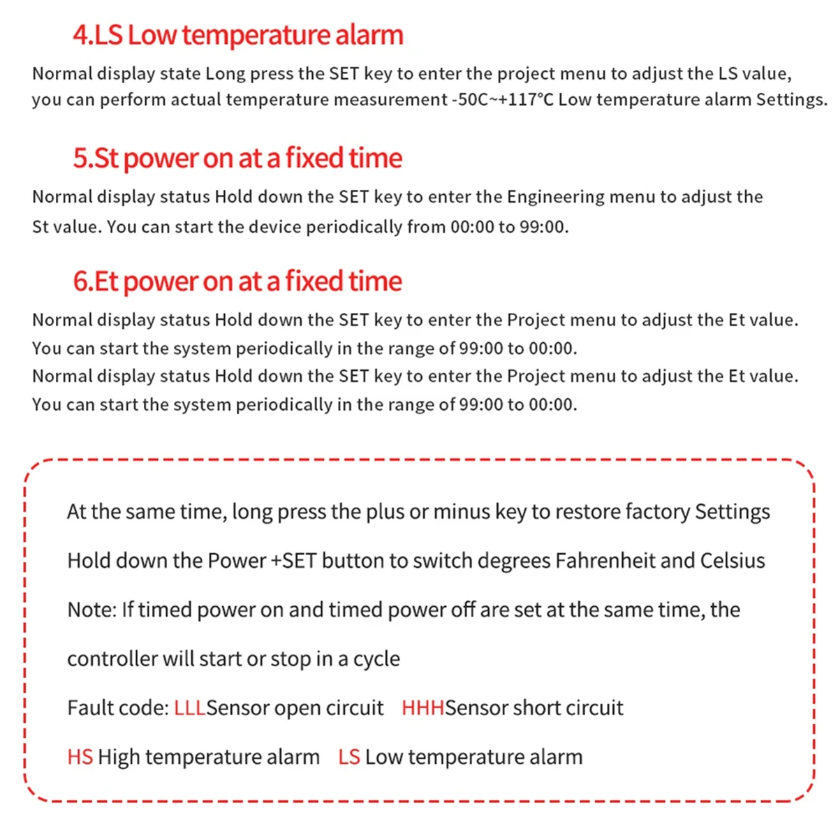 ZFX-W2141 AC 220V Digital LED Thermostat Regulator Incubation Heating Temperature Controller Time Switch Control Relay
ZFX-W2141 AC 220V Digital LED Thermostat Regulator Incubation Heating Temperature Controller Time Switch Control Relay