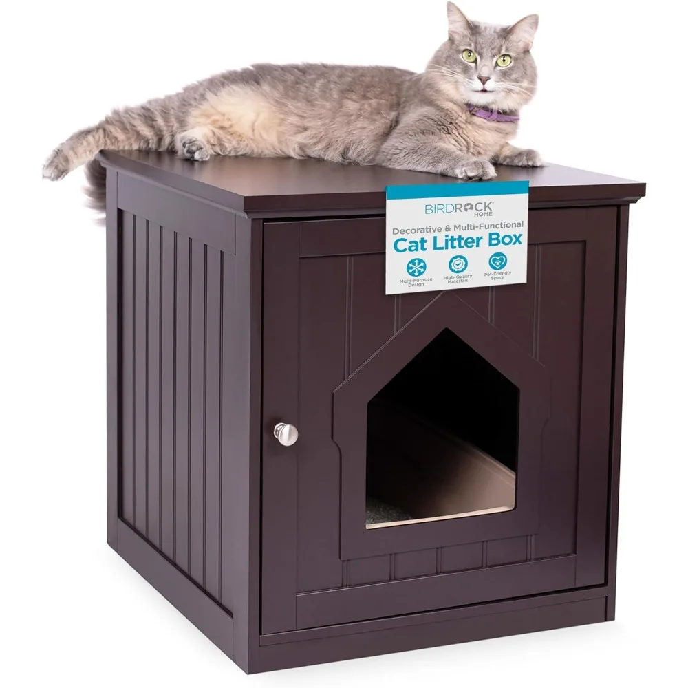 Cat Litter Box Furniture Enclosure - Hidden Kitty Litter Cat House with Hinged Door, Nightstand, Side Table & Pet Crate, Indoor
Cat Litter Box Furniture Enclosure - Hidden Kitty Litter Cat House with Hinged Door, Nightstand, Side Table & Pet Crate, Indoor