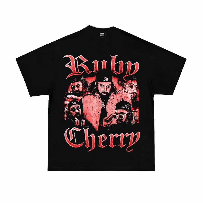 2025 Ruby Da Cherry Rapper Vintage Print Short Sleeve T-shirt High Quality Luxury Brand Hot Pop Style Ins Y2k Hot Pop Style
2025 Ruby Da Cherry Rapper Vintage Print Short Sleeve T-shirt High Quality Luxury Brand Hot Pop Style Ins Y2k Hot Pop Style