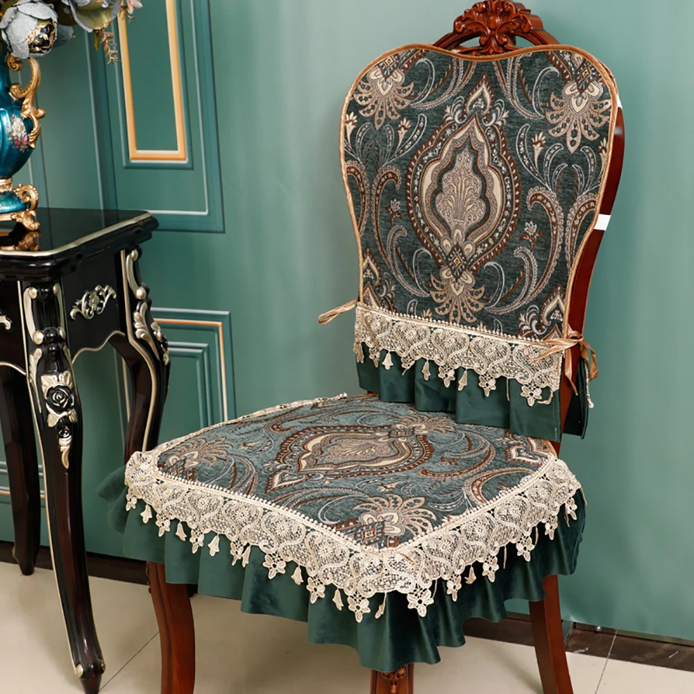 European Style Home Luxury Jacquard Chair Cover Non-slip Dining Chair Cushion Chair Back Removable Washable Home Hotel Decor
European Style Home Luxury Jacquard Chair Cover Non-slip Dining Chair Cushion Chair Back Removable Washable Home Hotel Decor